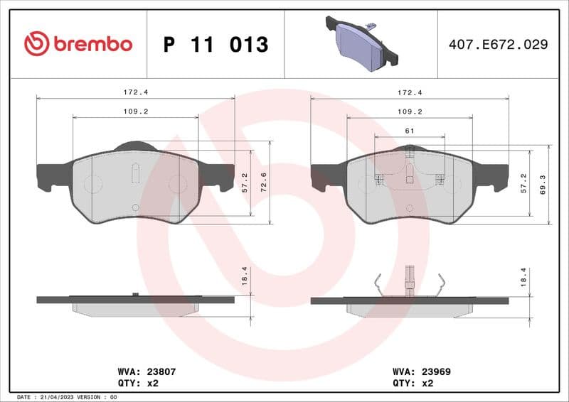 Brake Pad Set, disc brake PRIME LINE P11013 - image 3