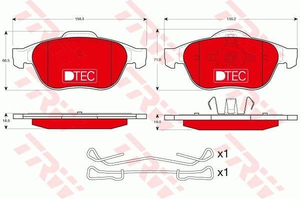 Brake Pad Set, disc brake DTEC COTEC GDB1468DTE