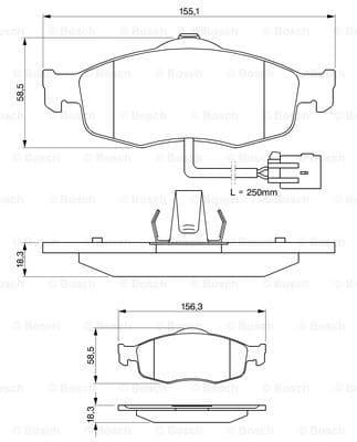 Brake Pad Set, disc brake 0986424359 - image 7