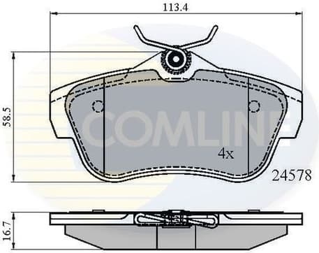 Brake pads rear CBP01622