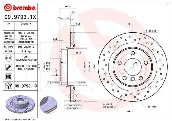 Brake Disc XTRA LINE - Xtra 09.9793.1X - image 2