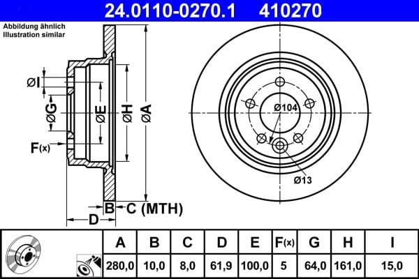 Brake Disc 24.0110-0270.1 - image 2