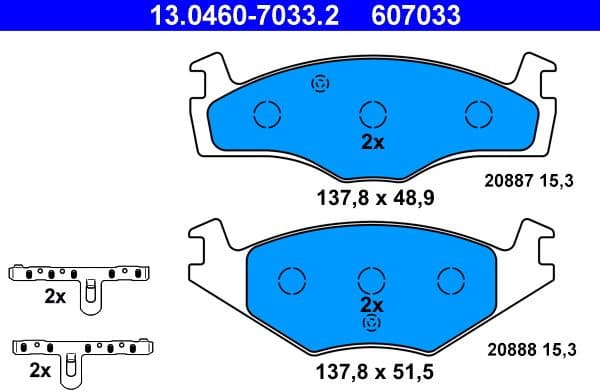 Brake Pad Set, disc brake 13046070332 - image 2