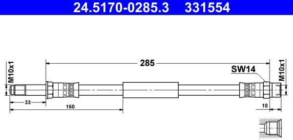Brake Hose 24.5170-0285.3 - image 2