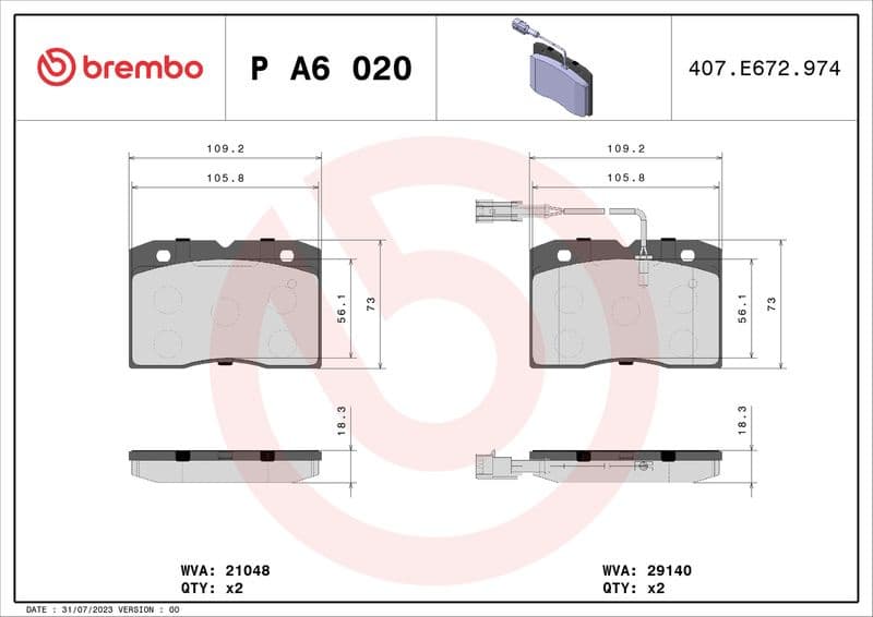 Brake Pad Set, disc brake PRIME LINE PA6020 - image 3