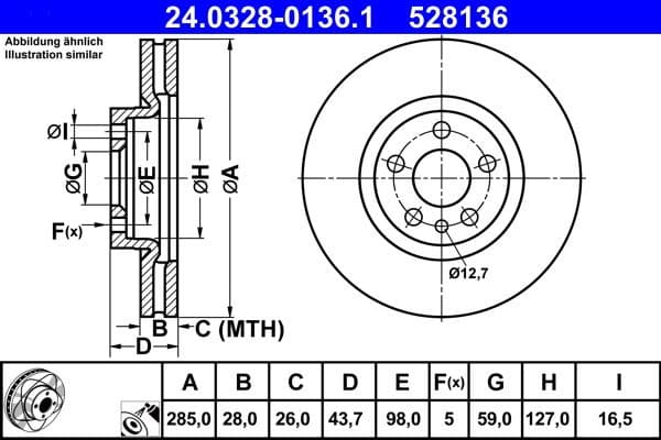 Brake Disc PowerDisc 24.0328-0136.1 - image 2