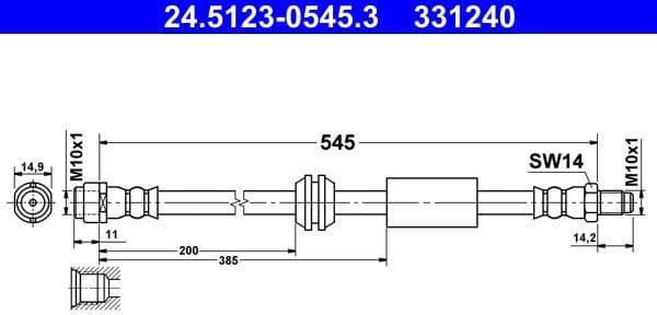 Brake Hose 24.5123-0545.3 - image 2