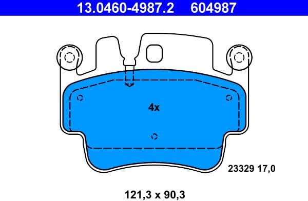 Brake Pad Set, disc brake 13.0460-4987.2 - image 2