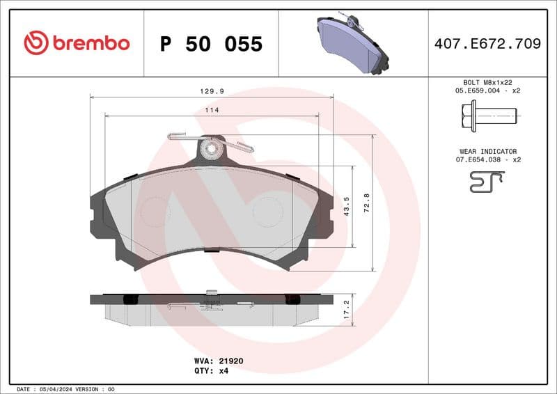 Brake Pad Set, disc brake PRIME LINE P50055 - image 3