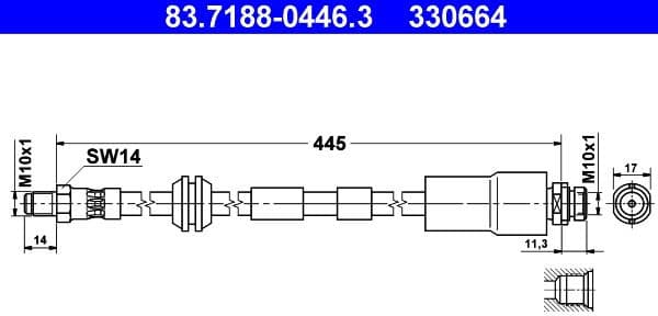 Brake Hose 83.7188-0446.3 - image 2