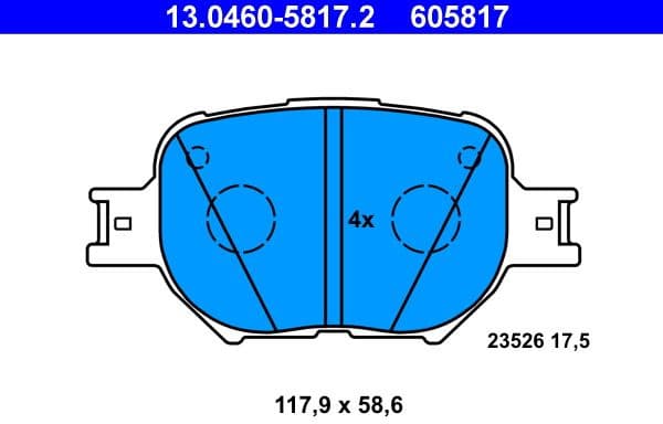 Brake Pad Set, disc brake 13.0460-5817.2 - image 2