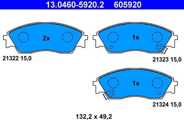 Brake Pad Set, disc brake 13046059202 - image 2
