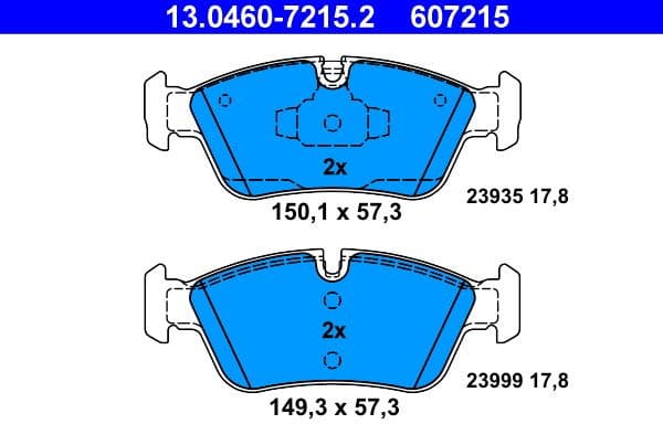 Brake Pad Set, disc brake 13.0460-7215.2 - image 2