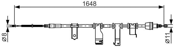 Cable Pull, parking brake 1 987 482 350 - image 2