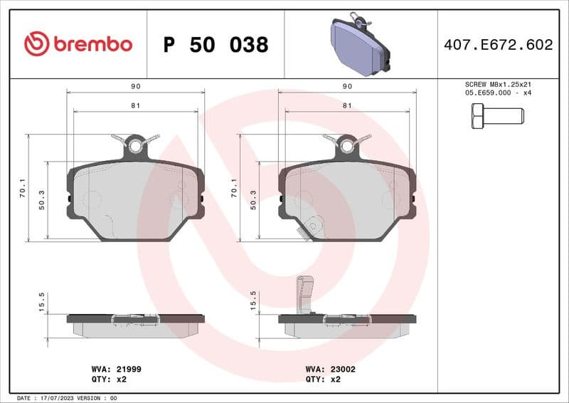Brake Pad Set, disc brake PRIME LINE P50038 - image 3