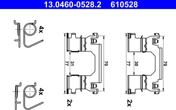 Accessory Kit, disc brake pad 13.0460-0528.2 - image 2