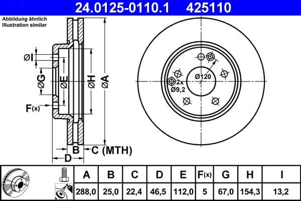 Brake Disc 24.0125-0110.1 - image 2