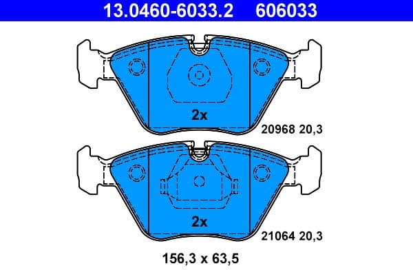 Brake Pad Set, disc brake 13.0460-6033.2 - image 2