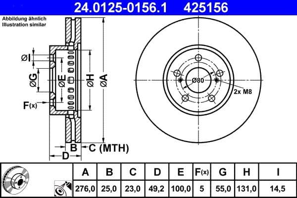 Brake Disc 24.0125-0156.1 - image 2