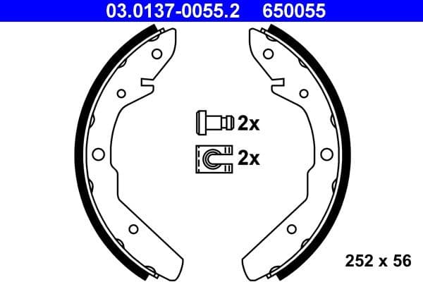 Brake Shoe Set 03.0137-0055.2 - image 2