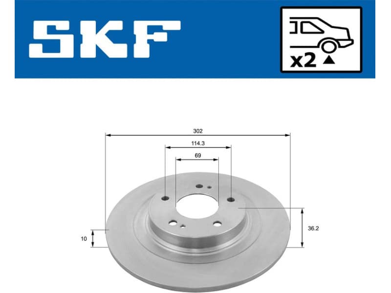 Brake Disc VKBD 90610 S2 - image 2