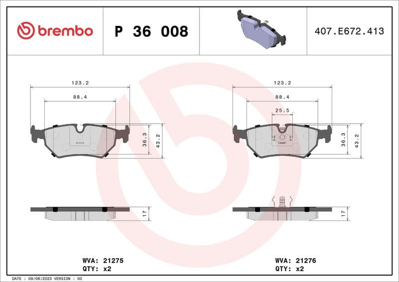 Brake Pad Set, disc brake PRIME LINE P36008 - image 3