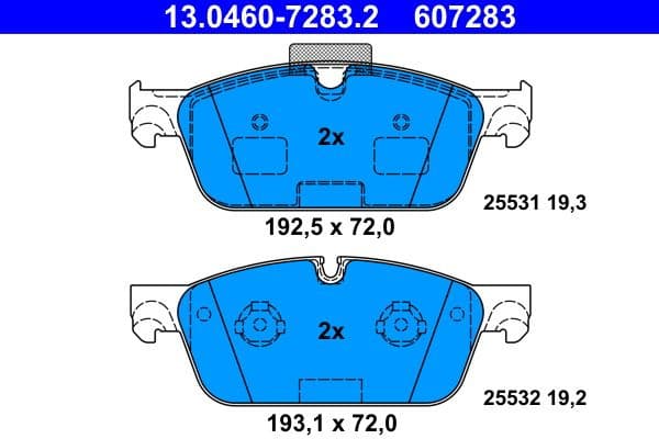 Brake Pad Set, disc brake 13.0460-7283.2 - image 3