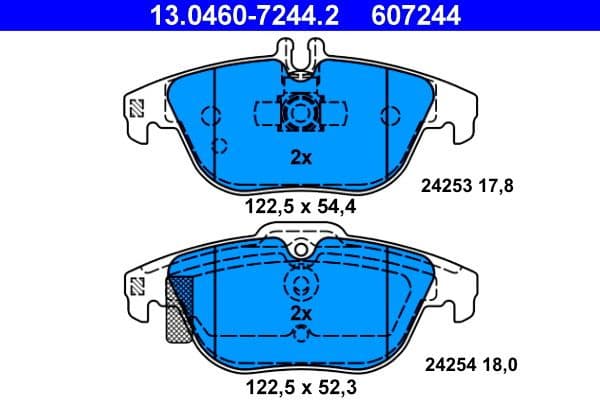 Brake Pad Set, disc brake 13.0460-7244.2 - image 2