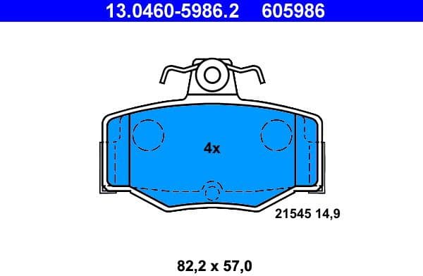 Brake Pad Set, disc brake 13.0460-5986.2 - image 2