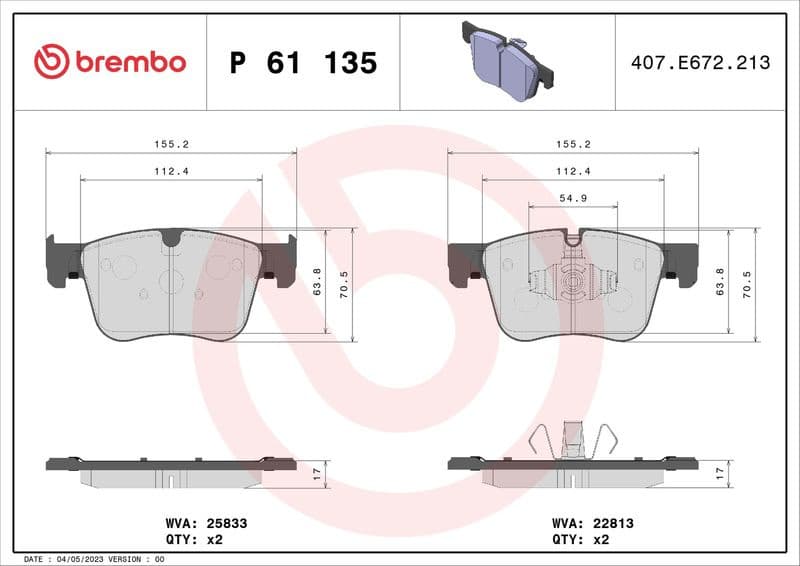 Brake Pad Set, disc brake PRIME LINE P61135 - image 3