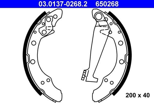 Brake Shoe Set 03.0137-0268.2 - image 2