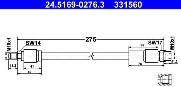 Brake Hose 24.5169-0276.3 - image 3