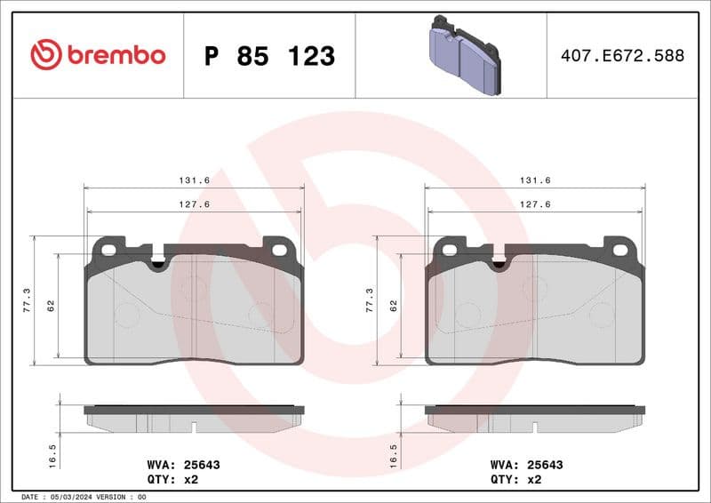 Brake pads front, Top Quality P85123 - image 3