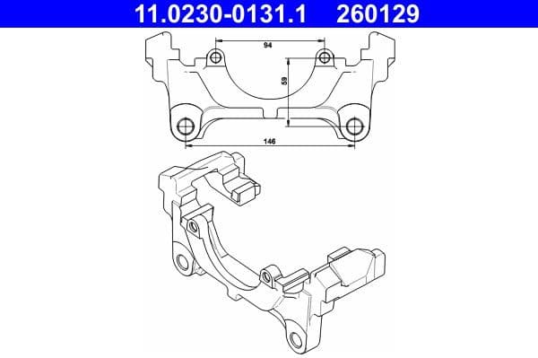 Bracket, brake caliper 11.0230-0131.1 - image 3