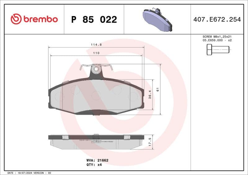 Brake Pad Set, disc brake PRIME LINE P85022 - image 3