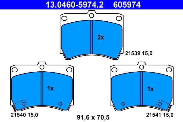 Brake Pad Set, disc brake 13.0460-5974.2 - image 2