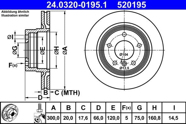 Brake Disc PowerDisc 24.0320-0195.1 - image 2