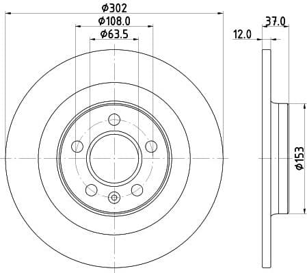 Brake Disc PRO 8DD 355 132-121 - image 4