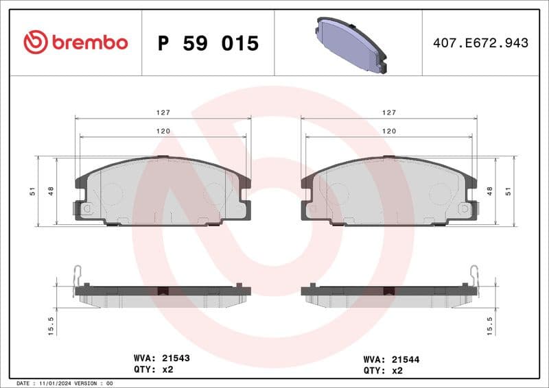 Brake Pad Set, disc brake PRIME LINE P59015 - image 3