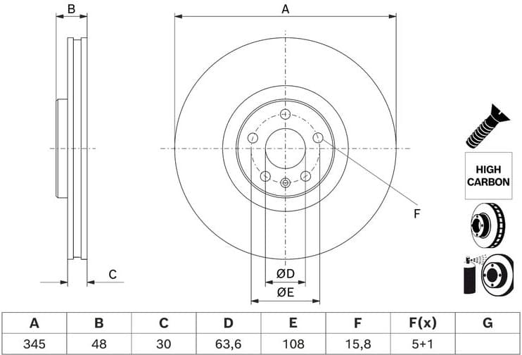 Brake Disc 0 986 479 J42 - image 2