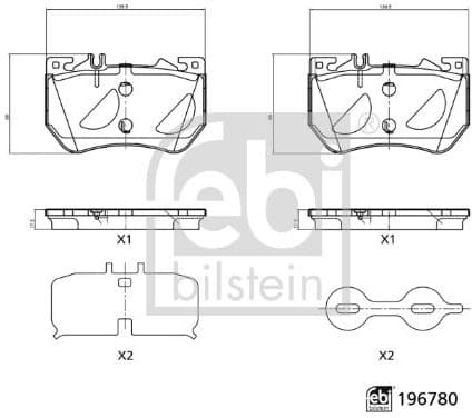 Brake Pad Set, disc brake 196780