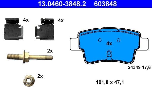 Brake Pad Set, disc brake 13.0460-3848.2 - image 2
