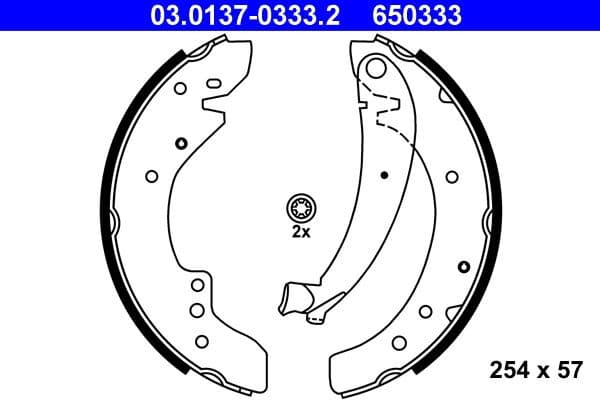 Brake Shoe Set 03.0137-0333.2 - image 2