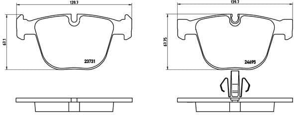 Brake pads rear, Top Quality P06053 - image 3