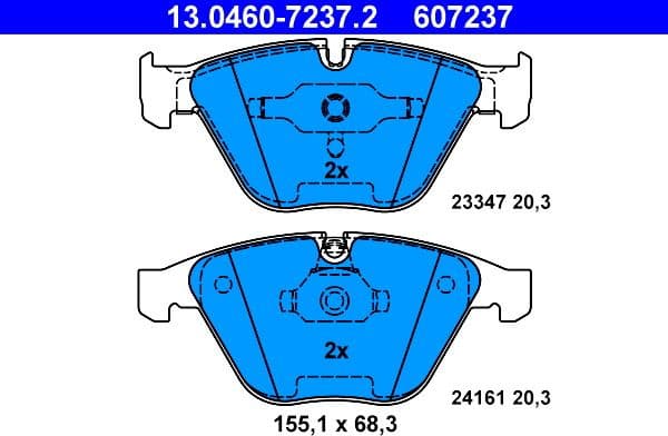 Brake Pad Set, disc brake 13.0460-7237.2 - image 2