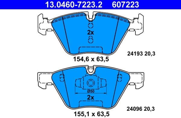 Brake Pad Set, disc brake 13.0460-7223.2 - image 2