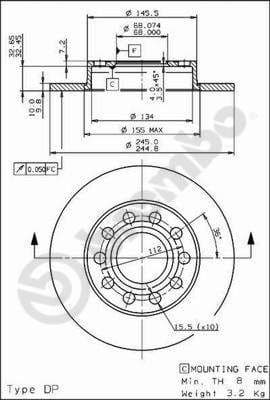 Brake Disc PRIME LINE - UV Coated 08.9136.11 - image 3