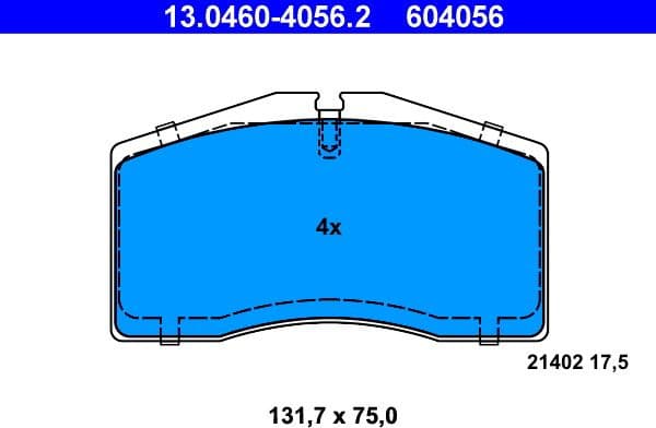 Brake Pad Set, disc brake 13.0460-4056.2 - image 2