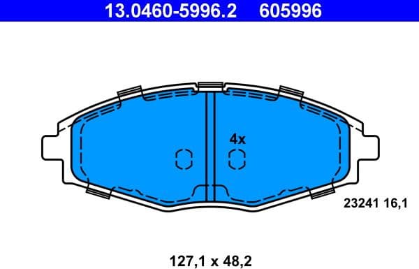 Brake Pad Set, disc brake 13.0460-5996.2 - image 3