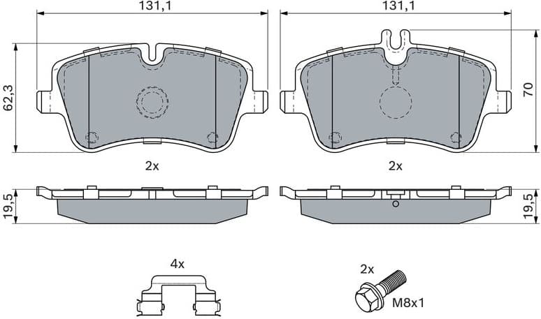 Brake Pad Set, disc brake 0986494607 - image 5